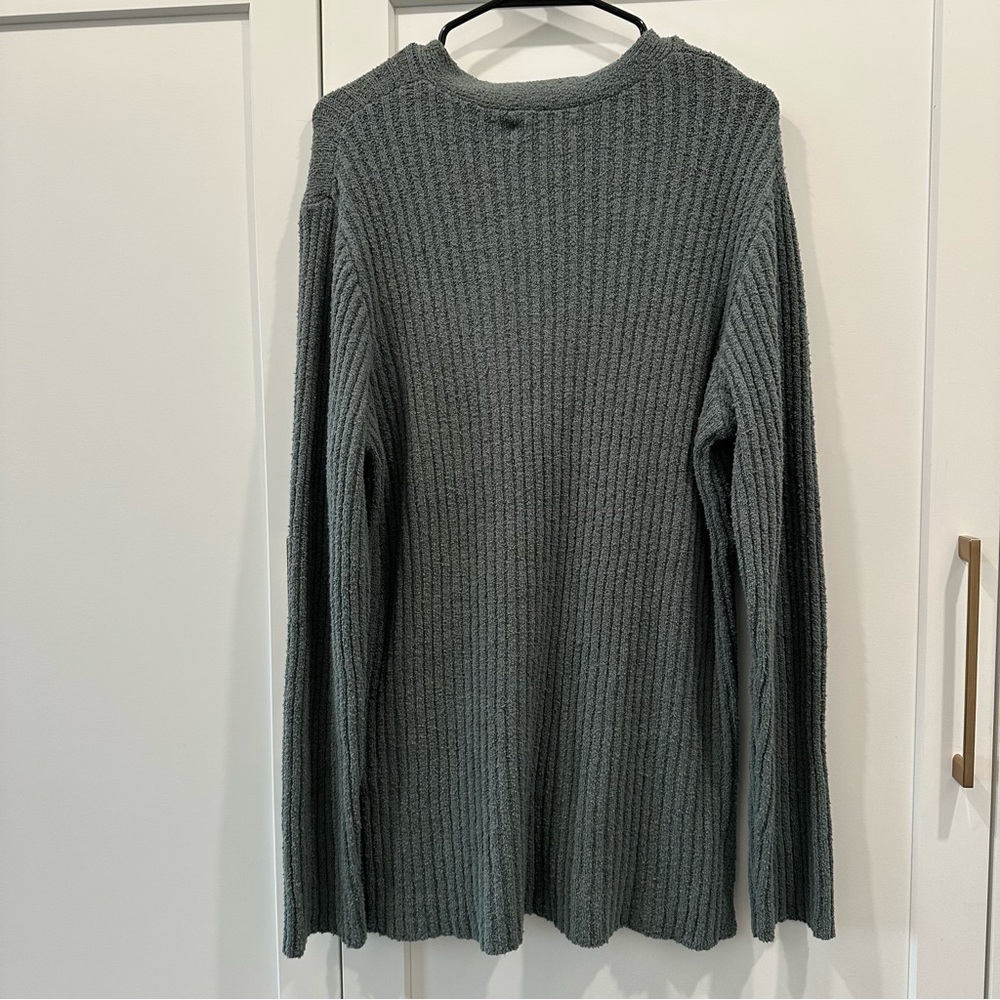 Green Ribbed Women's Sweater - Picture 5 of 5